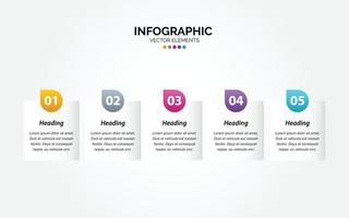 vector horizontaal infographic dun lijn ontwerp met pictogrammen en 5 opties of stappen. horizontaal infographic voor bedrijf concept. kan worden gebruikt voor presentaties spandoek. workflow lay-out