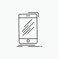 apparaat. mobiel. telefoon. smartphone. telefoon lijn icoon. vector geïsoleerd illustratie