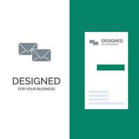 mail antwoord vooruit bedrijf correspondentie brief grijs logo ontwerp en bedrijf kaart sjabloon vector