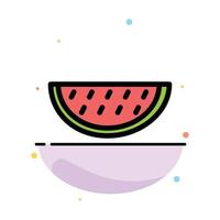 fruit meloen zomer water abstract vlak kleur icoon sjabloon vector