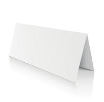 3d tafel papier kaart geïsoleerd Aan een grijs achtergrond. vector