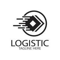 logistiek logo icoon illustratie vector ontwerp distributie symbool levering van goederen economie financiën