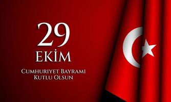 Republiek dag Turkije achtergrond. vector illustratie