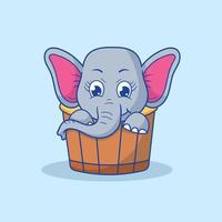 schattig baby olifant illustratie vector