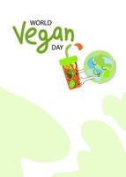 vector banier van wereld vegetarisch dag.gezond voedsel concert