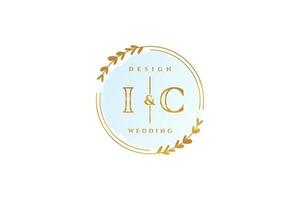 eerste ic schoonheid monogram en elegant logo ontwerp handschrift logo van eerste handtekening, bruiloft, mode, bloemen en botanisch met creatief sjabloon. vector