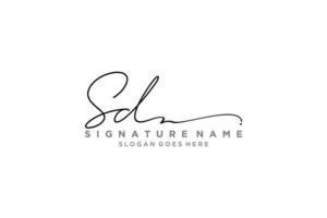 eerste sd brief handtekening logo sjabloon elegant ontwerp logo teken symbool sjabloon vector icoon