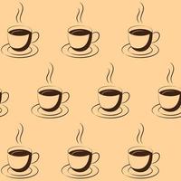 vector naadloos patroon met gestoomd koffie kopjes. ontwerp voor omhulsel papier, ansichtkaart, textiel