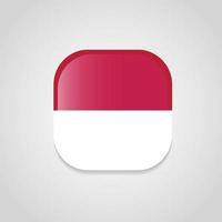 Indonesië vlag ontwerp ronde knop vector