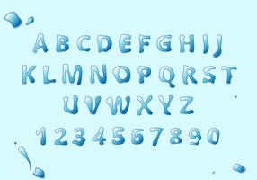 Water Lettertype Gratis Vector