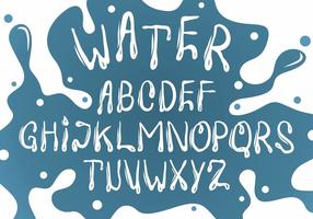 Witte Water Lettertype Vector Set