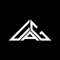 uag brief logo creatief ontwerp met vector grafisch, uag gemakkelijk en modern logo in driehoek vorm geven aan.