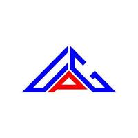 upg brief logo creatief ontwerp met vector grafisch, upg gemakkelijk en modern logo in driehoek vorm geven aan.