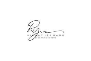 eerste ry brief handtekening logo sjabloon elegant ontwerp logo teken symbool sjabloon vector icoon