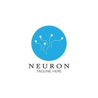 neuron logo of zenuwcel logo ontwerp, molecuul logo illustratie sjabloon icoon met vector concept