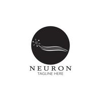 neuron logo of zenuwcel logo ontwerp, molecuul logo illustratie sjabloon icoon met vector concept