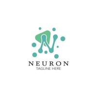 neuron logo of zenuwcel logo ontwerp, molecuul logo illustratie sjabloon icoon met vector concept