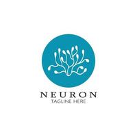 neuron logo of zenuwcel logo ontwerp, molecuul logo illustratie sjabloon icoon met vector concept