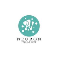 neuron logo of zenuwcel logo ontwerp, molecuul logo illustratie sjabloon icoon met vector concept