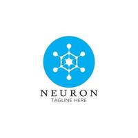 neuron logo of zenuwcel logo ontwerp, molecuul logo illustratie sjabloon icoon met vector concept