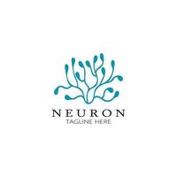 neuron logo of zenuwcel logo ontwerp, molecuul logo illustratie sjabloon icoon met vector concept