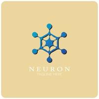 neuron logo of zenuwcel logo ontwerp, molecuul logo illustratie sjabloon icoon met vector concept