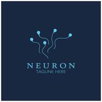 neuron logo of zenuwcel logo ontwerp, molecuul logo illustratie sjabloon icoon met vector concept