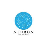 neuron logo of zenuwcel logo ontwerp, molecuul logo illustratie sjabloon icoon met vector concept