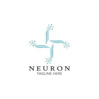 neuron logo of zenuwcel logo ontwerp, molecuul logo illustratie sjabloon icoon met vector concept