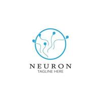 neuron logo of zenuwcel logo ontwerp, molecuul logo illustratie sjabloon icoon met vector concept