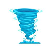 tekenfilm tornado, storm, cycloon gedraaid draaikolk vector