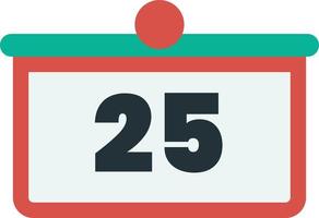 25 dag kalender illustratie in minimaal stijl vector