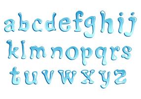 Kleine lettertype water lettertype vector