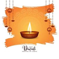 gelukkig diwali Indisch religieus festival viering achtergrond ontwerp vector