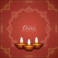 gelukkig diwali religieus Hindoe festival viering achtergrond ontwerp vector