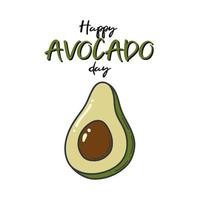 avocado tekening schets icoon. logo biologisch fruit en groente illustratie. vector