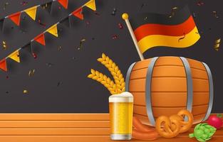 realistisch oktoberfeest achtergrond vector