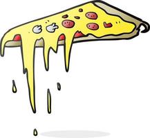 tekening tekenfilm pizza vector