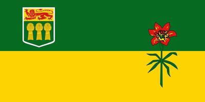 saskatchewan vlag, provincie van Canada. vector illustratie.