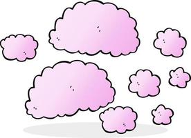 tekening roze wolken vector