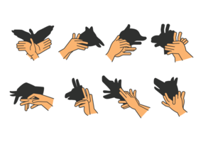 Set Shadow Hand Puppet Vol. 2 vector