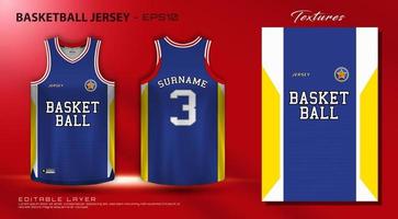 basketbal Jersey sjabloon uniform kleding vector