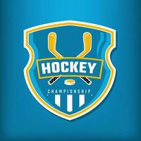 hockey kampioenschap sport modern etiket en insigne vector