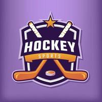 hockey sport- insigne logo ontwerp sjabloon vector