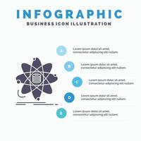 analyse. gegevens. informatie. Onderzoek. wetenschap infographics sjabloon voor website en presentatie. glyph grijs icoon met blauw infographic stijl vector illustratie.