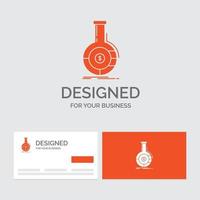 bedrijf logo sjabloon voor analyse. analyses. bankieren. bedrijf. financieel. oranje bezoekende kaarten met merk logo sjabloon. vector