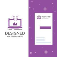 bedrijf logo voor analyse. analytisch. beheer. online. platform. verticaal Purper bedrijf .bezoeken kaart sjabloon. creatief achtergrond vector illustratie