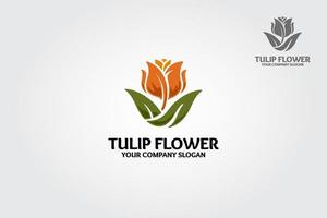 tulp bloem vector logo sjabloon. ontworpen met bloemen ontwerpers, bloemisten, bruiloft coördinatoren en vergelijkbaar ondernemingen in geest deze logo is modern, hedendaags en ingetogen.