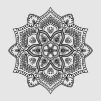 bloemen mandala achtergrond ontwerp voor bruiloft uitnodiging, boek Hoes en Islamitisch achtergrond vector