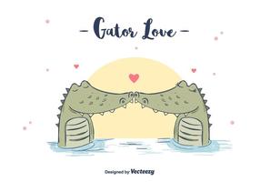 Gator Liefdeachtergrond vector